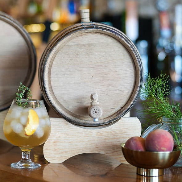1L Oak Wood Barrel for Aging Whiskey, Bourbon & Cocktails – Oak
