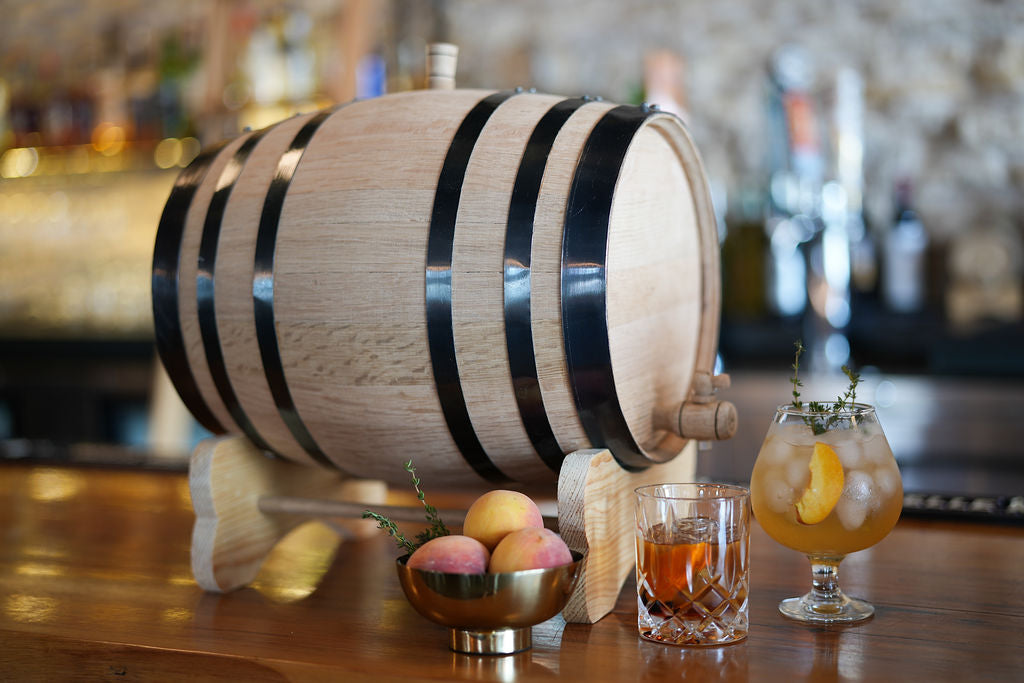 1.75L Oak Wood Barrel with Galvanized Steel Hoops – Oak Barrels, Ltd.