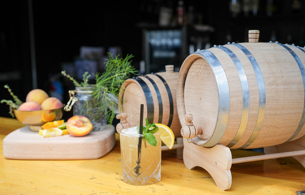 1L Oak Wood Barrel for Aging Whiskey, Bourbon & Cocktails – Oak